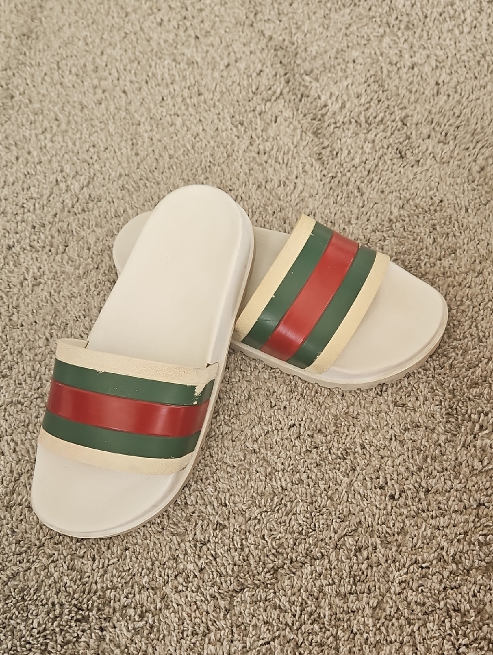 Gucci White Slides Sandals Summer  10